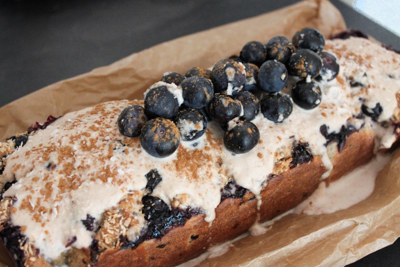 Bananenbrot-Heidelbeeren