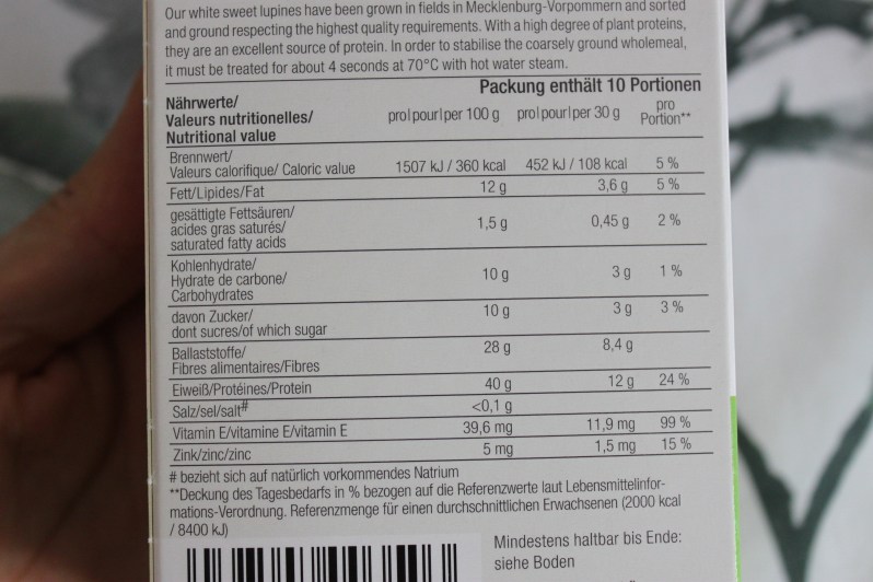 Lupinen-Mehl-Nährwerte